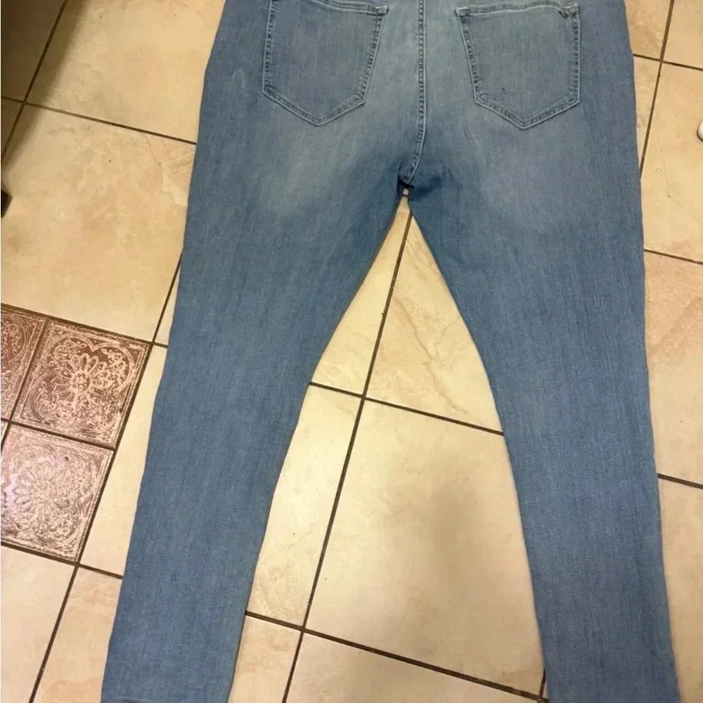 Authentic-True Religion JACK Skinny Tapered-Cotton-Jeans-Pants-Blue-W44 / L 44